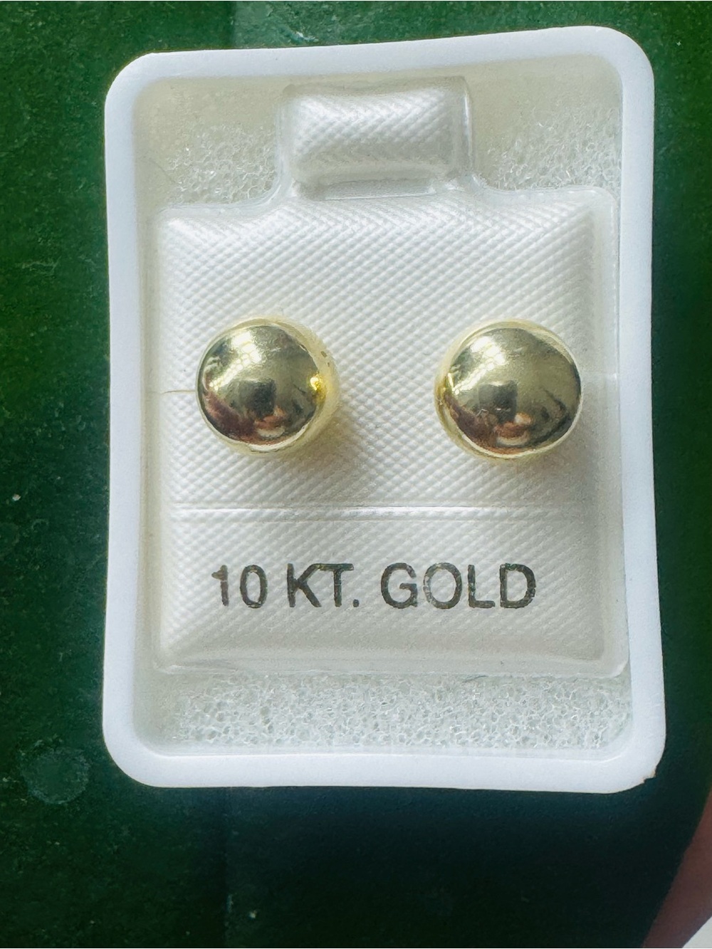 10KT Gold Round Stud Earrings - Classic Yellow Gold